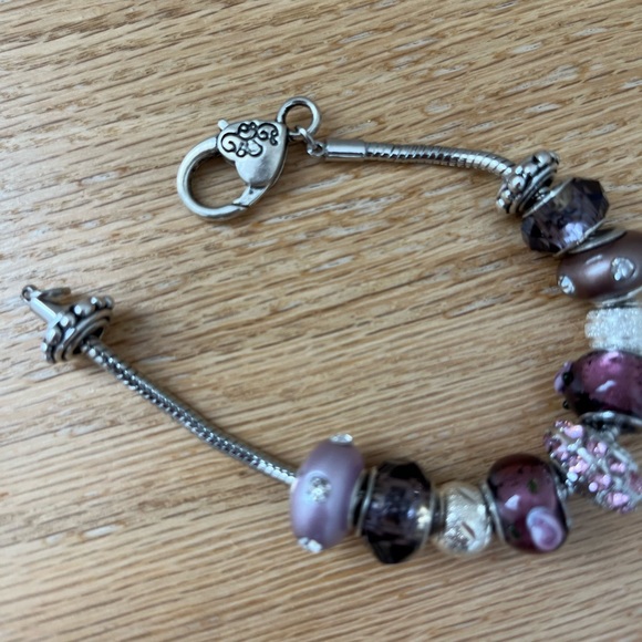 Silver and Purple Charm Bracelet - Picture 4 of 5